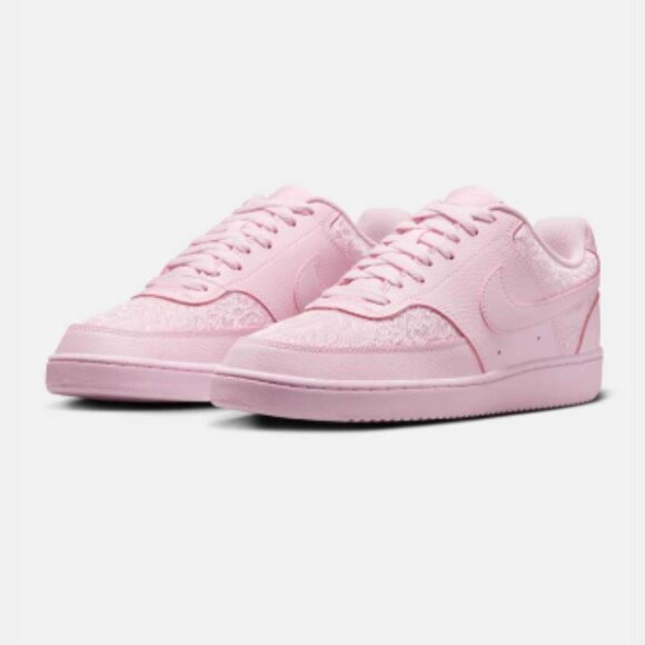 Nike Court Vision Low Pink Lace Foam Size 10.5 NEW - Picture 1 of 7